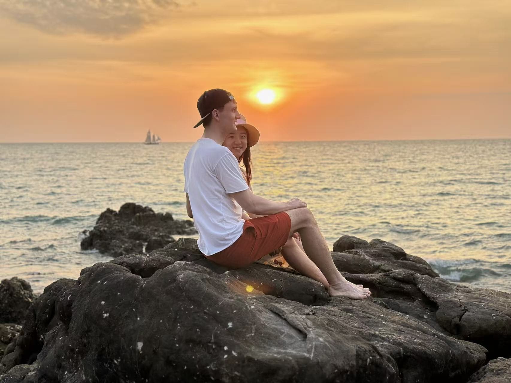 Eric and Linyang together at sunset